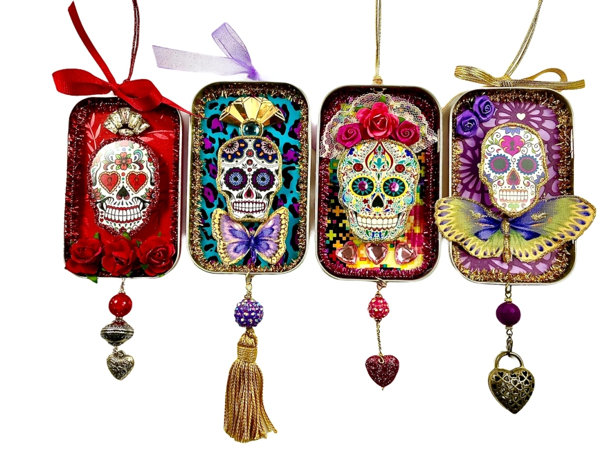 Day of the Dead skull ornaments